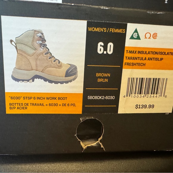 NWT - Dakota Women's 6 Inch 6030 Steel Toe Steel Plate Tarantula - US 6 - Picture 7 of 7